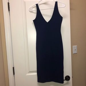 Navy blue bodycon mini dress